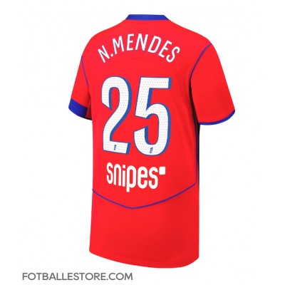 Paris Saint-Germain Nuno Mendes #25 Tredjedrakt 2025-26 Kortermet Paris Saint-Germain Nuno Mendes #25 Tredjedrakt 2025-26 Kortermet